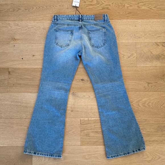 Motel Flkare Jeans Rigid Low Rise Size 30 Color Bright Blue Used - Picture 4 of 4